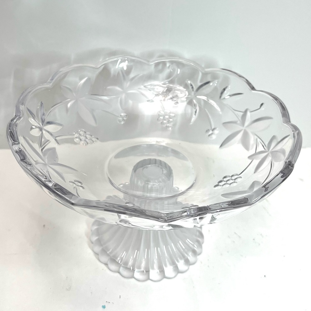 PRINCESS HOUSE CLEAR CRYSTAL COMPOTE BOWL